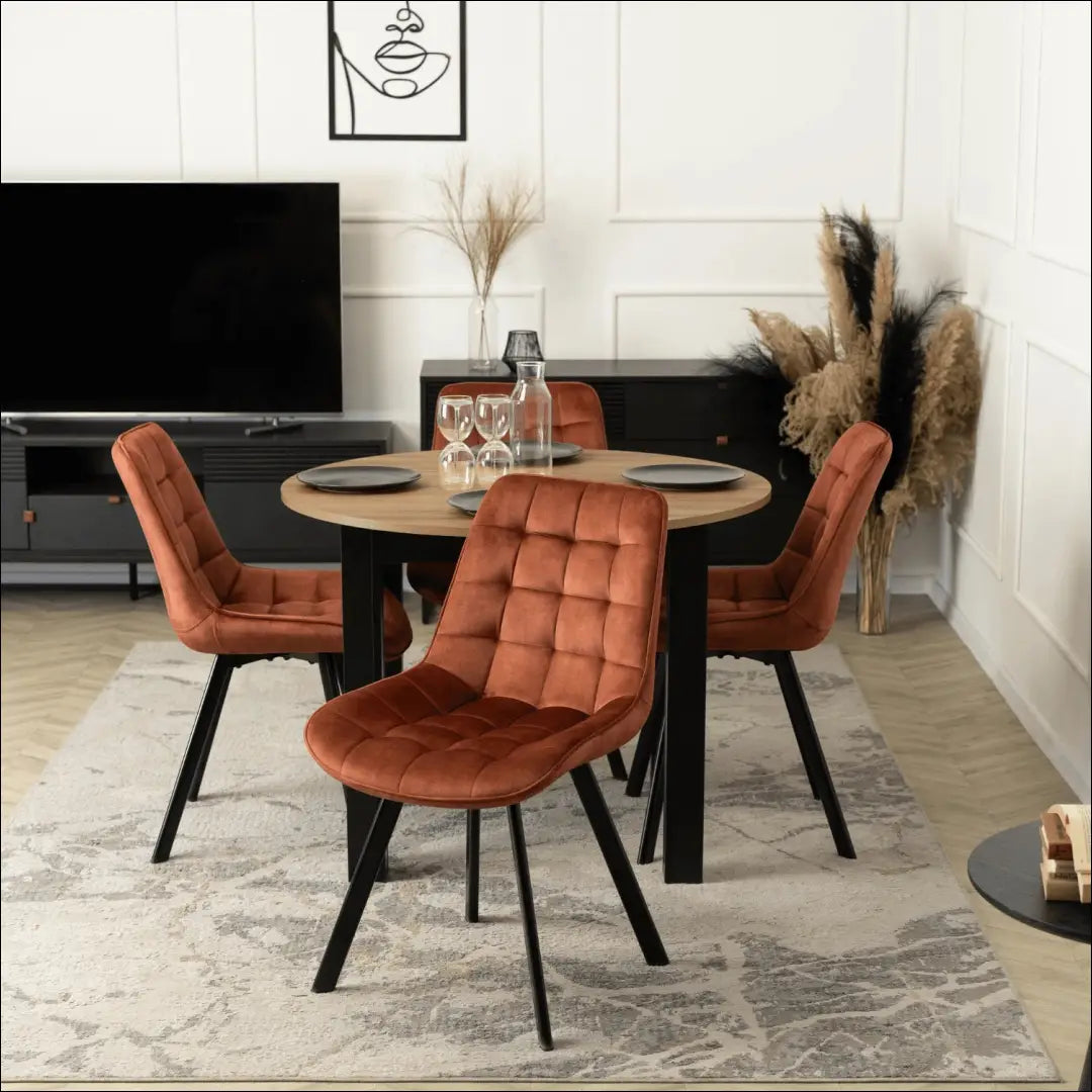 Kėdė su veliūro audiniu rudos spalvos TE420 - €52 Save 15% 50-100, __label:Pristatymas 5-14 d.d., elite, Krzesła,