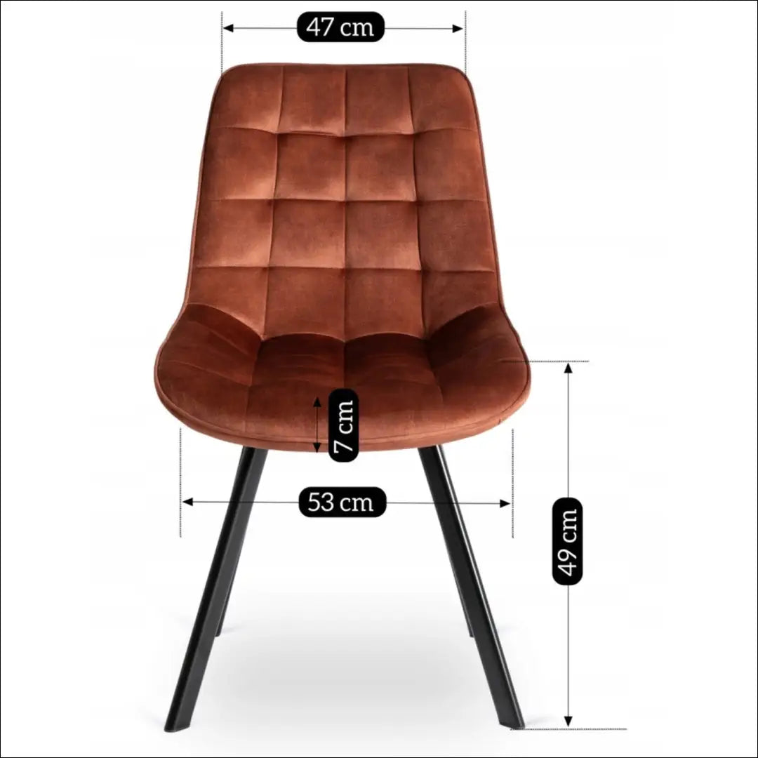 Kėdė su veliūro audiniu rudos spalvos TE420 - €52 Save 15% 50-100, __label:Pristatymas 5-14 d.d., elite, Krzesła,
