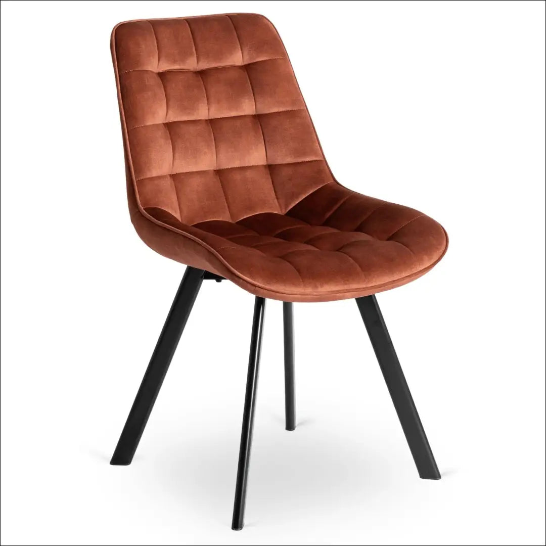 Kėdė su veliūro audiniu rudos spalvos TE420 - €52 Save 15% 50-100, __label:Pristatymas 5-14 d.d., elite, Krzesła,