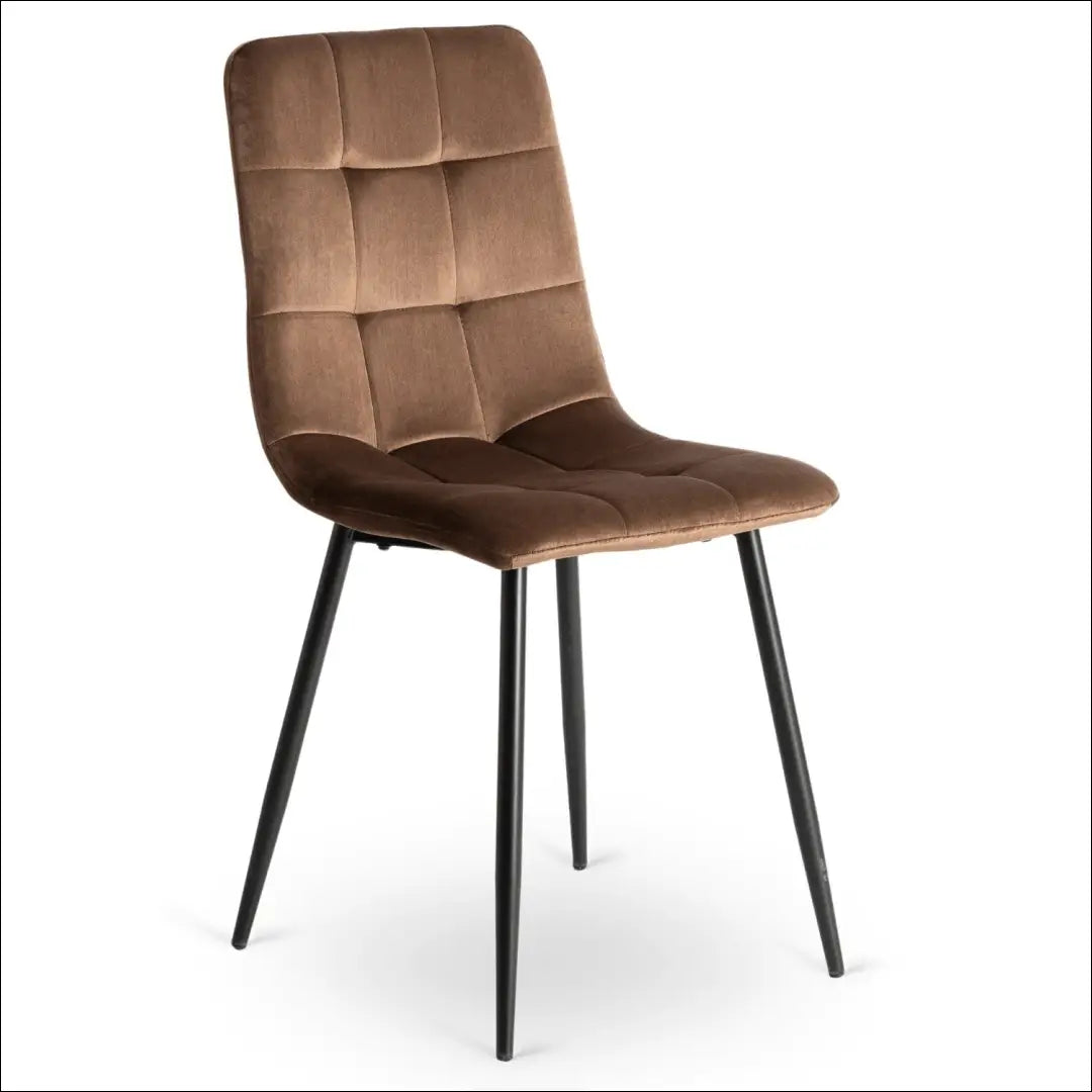 Kėdė su veliūro audiniu rudos spalvos TE421 - €35 Save 15% 25-50, __label:Pristatymas 5-14 d.d., elite, Krzesła,