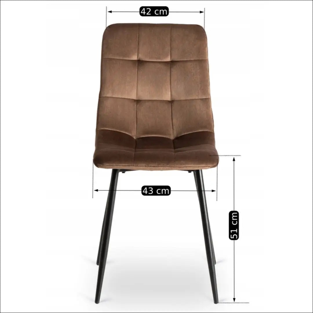 Kėdė su veliūro audiniu rudos spalvos TE421 - €35 Save 15% 25-50, __label:Pristatymas 5-14 d.d., elite, Krzesła,