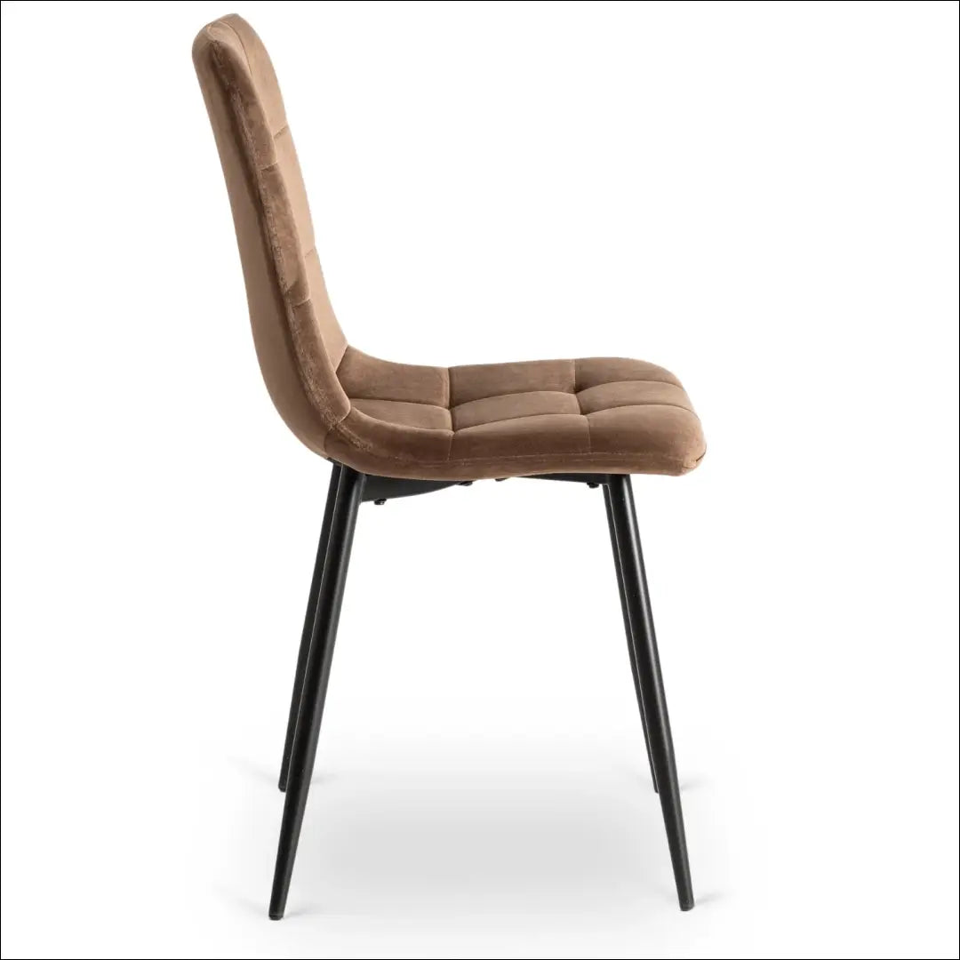 Kėdė su veliūro audiniu rudos spalvos TE421 - €35 Save 15% 25-50, __label:Pristatymas 5-14 d.d., elite, Krzesła,