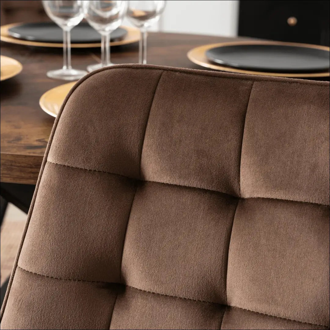 Kėdė su veliūro audiniu rudos spalvos TE771 - €52 Save 15% 50-100, __label:Pristatymas 5-14 d.d., elite, Krzesła,