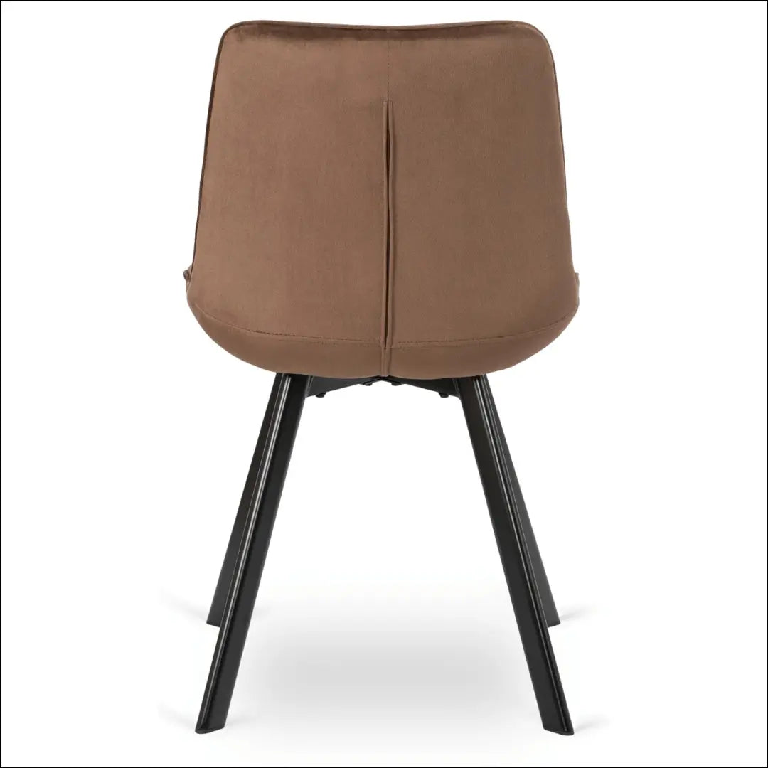 Kėdė su veliūro audiniu rudos spalvos TE771 - €52 Save 15% 50-100, __label:Pristatymas 5-14 d.d., elite, Krzesła,