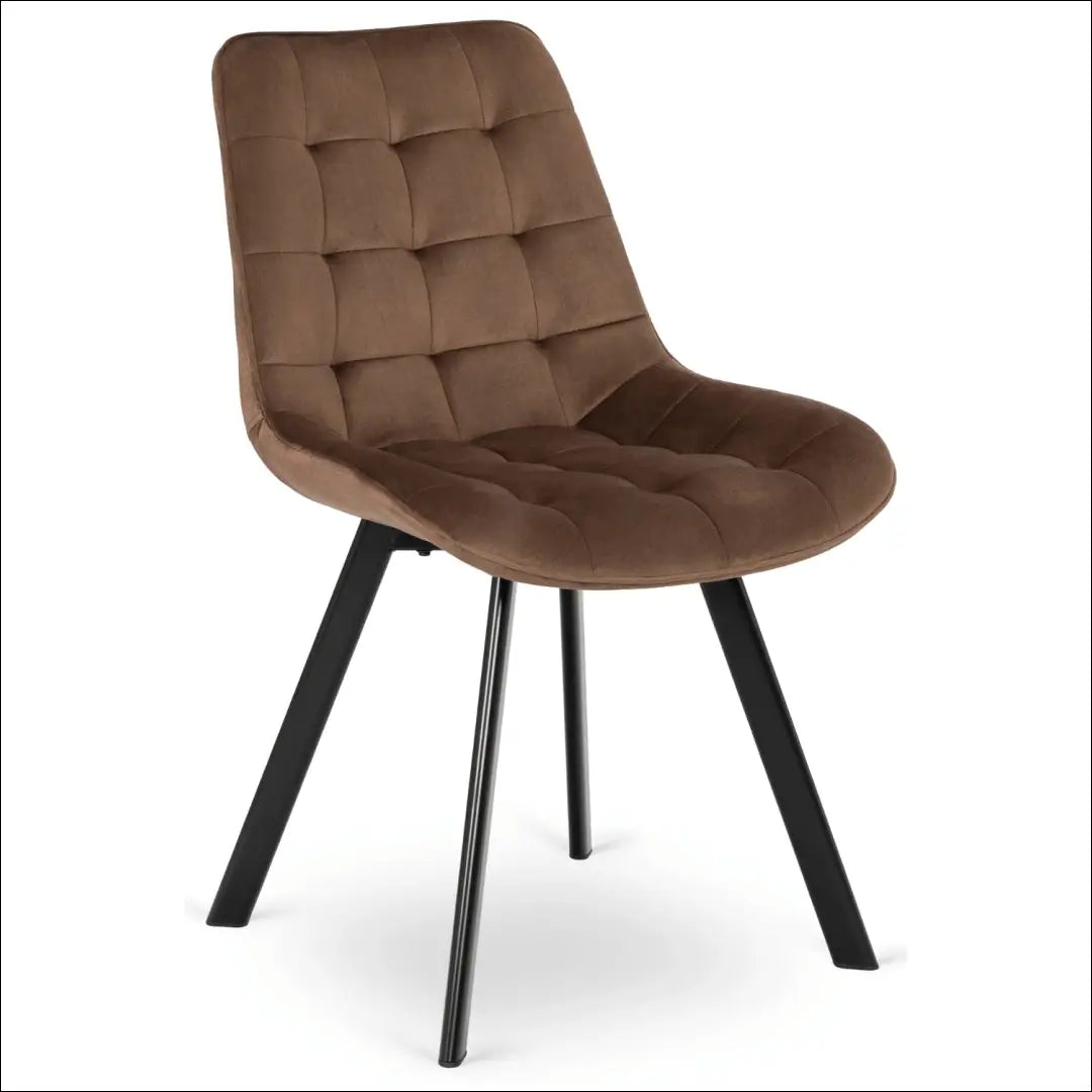 Kėdė su veliūro audiniu rudos spalvos TE771 - €52 Save 15% 50-100, __label:Pristatymas 5-14 d.d., elite, Krzesła,