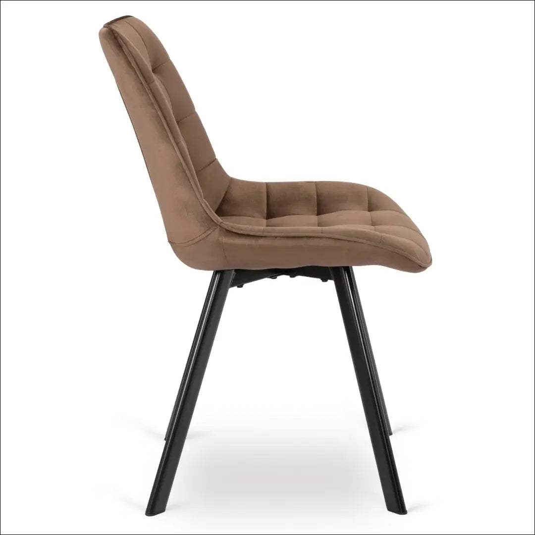 Kėdė su veliūro audiniu rudos spalvos TE771 - €52 Save 15% 50-100, __label:Pristatymas 5-14 d.d., elite, Krzesła,