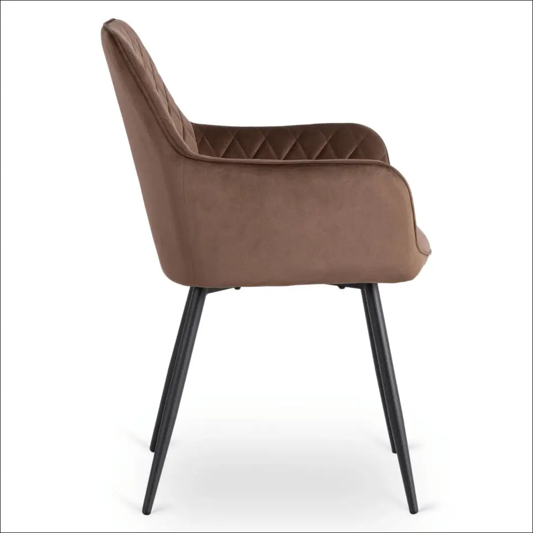 Kėdė su veliūro audiniu rudos spalvos TE899 - €54 Save 15% 50-100, __label:Pristatymas 5-14 d.d., elite, Krzesła,