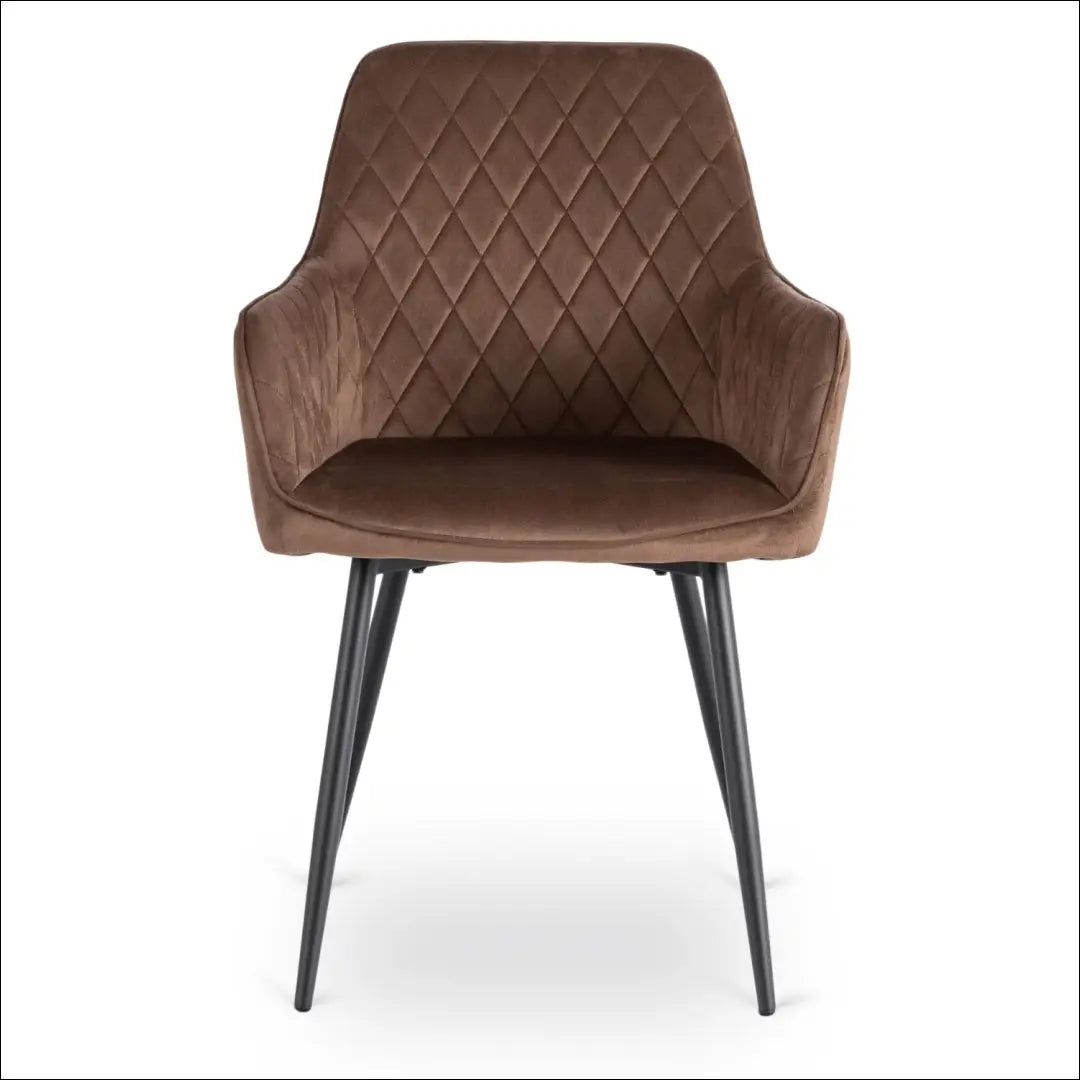 Kėdė su veliūro audiniu rudos spalvos TE899 - €54 Save 15% 50-100, __label:Pristatymas 5-14 d.d., elite, Krzesła,