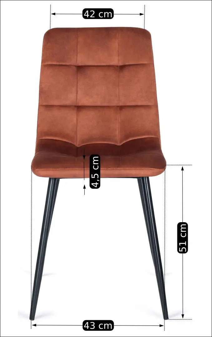 Kėdė su veliūro audiniu rusvos spalvos TE119 - €35 Save 15% 25-50, __label:Pristatymas 5-14 d.d., elite, Krzesła,