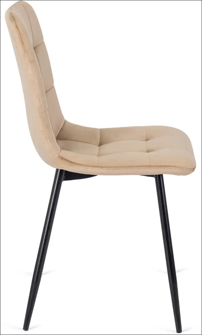 Kėdė su veliūro audiniu smėlio spalvos TE045 - €35 Save 15% 25-50, __label:Pristatymas 5-14 d.d., elite, Krzesła,
