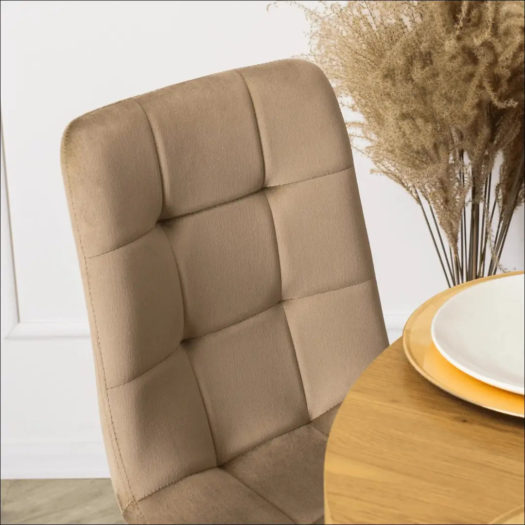Kėdė su veliūro audiniu smėlio spalvos TE045 - €35 Save 15% 25-50, __label:Pristatymas 5-14 d.d., elite, Krzesła,