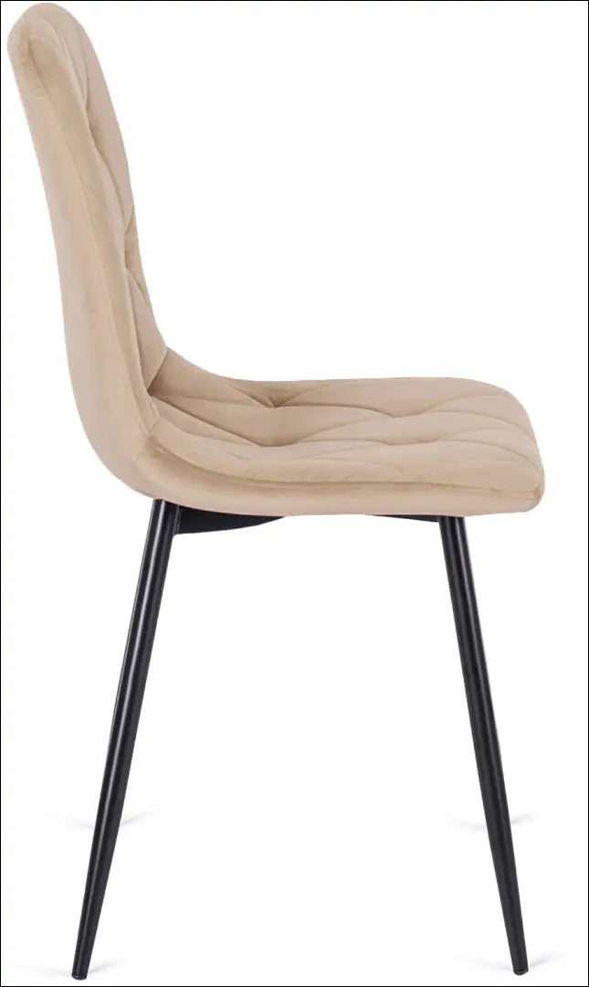 Kėdė su veliūro audiniu smėlio spalvos TE049 - €35 Save 15% 25-50, __label:Pristatymas 5-14 d.d., elite, Krzesła,