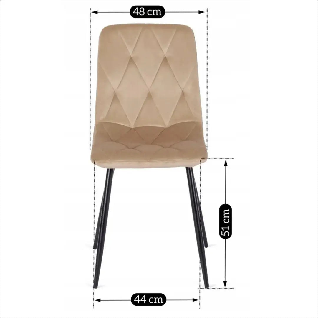 Kėdė su veliūro audiniu smėlio spalvos TE049 - €35 Save 15% 25-50, __label:Pristatymas 5-14 d.d., elite, Krzesła,