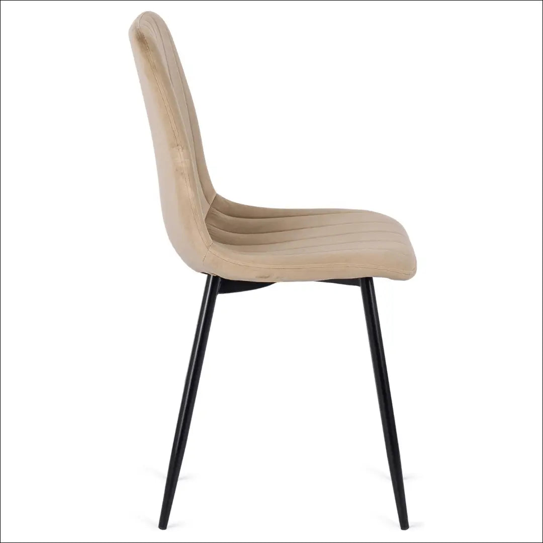 Kėdė su veliūro audiniu smėlio spalvos TE055 - €39 Save 20% 25-50, __label:Pristatymas 5-14 d.d., elite, Krzesła,