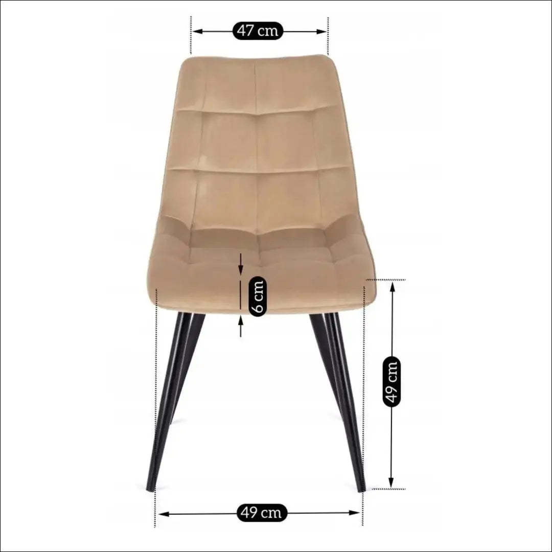 Kėdė su veliūro audiniu smėlio spalvos TE057 - €42 Save 15% 25-50, __label:Pristatymas 5-14 d.d., elite, spalva-smelio,