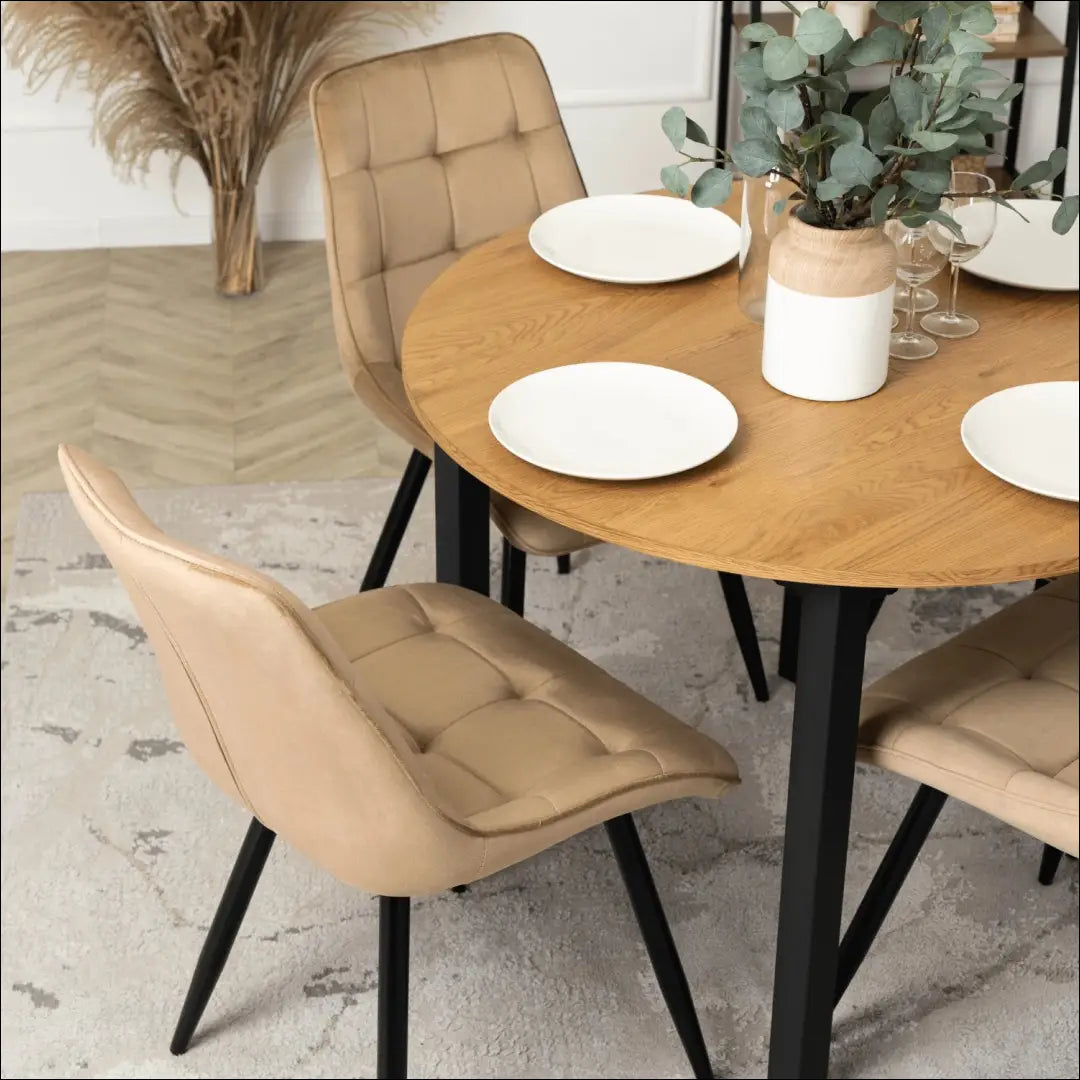 Kėdė su veliūro audiniu smėlio spalvos TE057 - €42 Save 15% 25-50, __label:Pristatymas 5-14 d.d., elite, spalva-smelio,