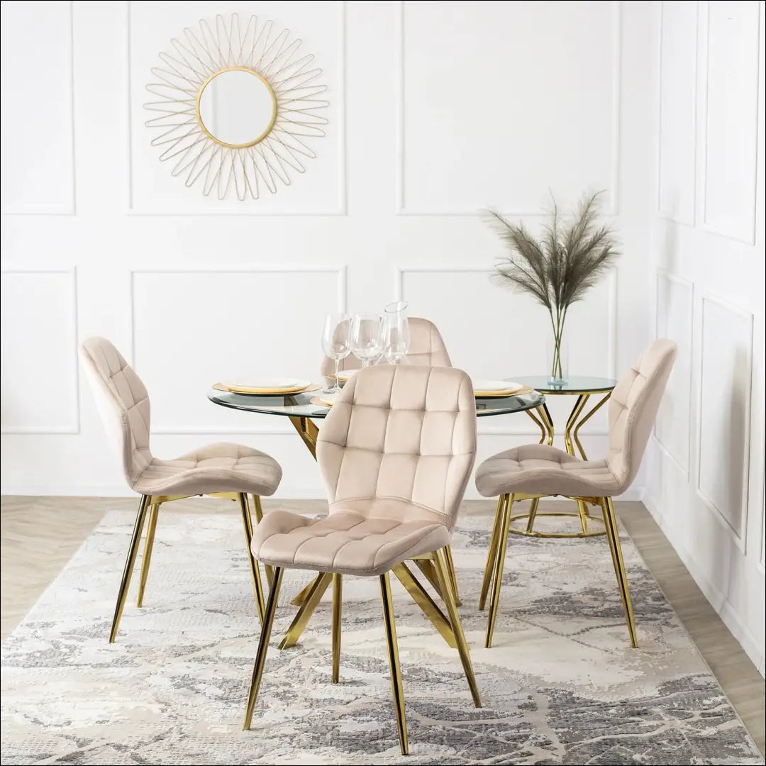 Kėdė su veliūro audiniu smėlio spalvos TE066 - €48 Save 25% 25-50, __label:Pristatymas 5-14 d.d., elite, spalva-smelio,