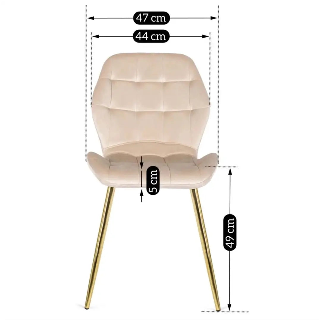 Kėdė su veliūro audiniu smėlio spalvos TE066 - €48 Save 25% 25-50, __label:Pristatymas 5-14 d.d., elite, spalva-smelio,