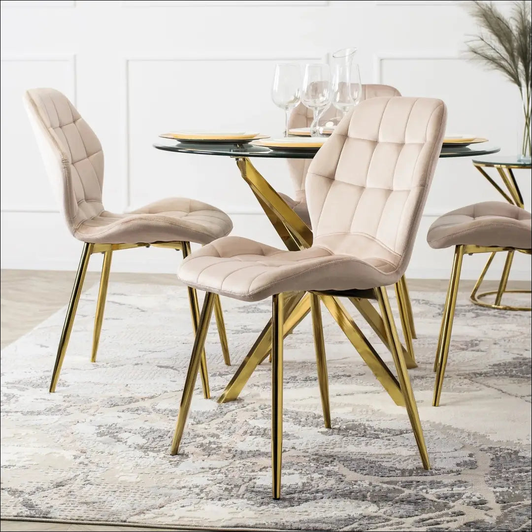 Kėdė su veliūro audiniu smėlio spalvos TE066 - €48 Save 25% 25-50, __label:Pristatymas 5-14 d.d., elite, spalva-smelio,