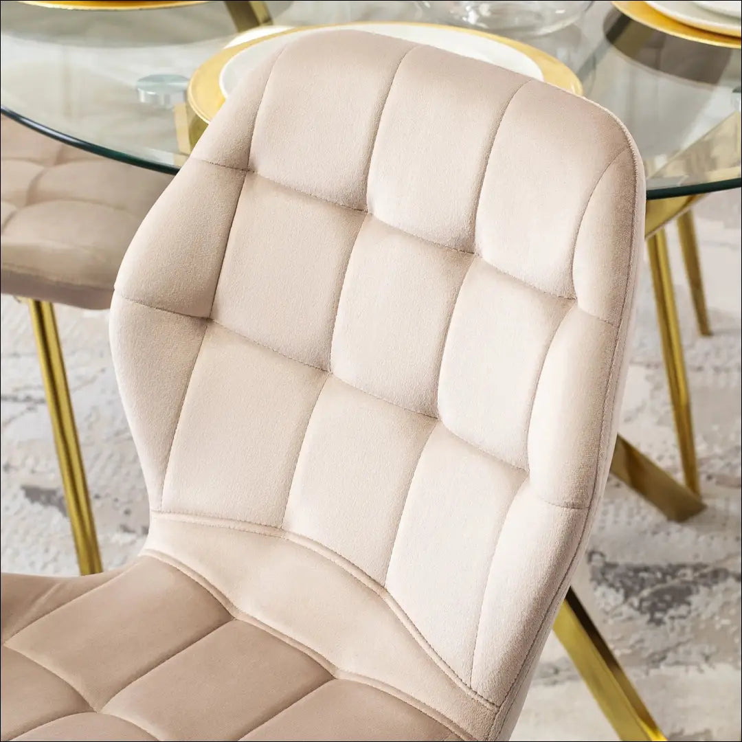 Kėdė su veliūro audiniu smėlio spalvos TE066 - €48 Save 25% 25-50, __label:Pristatymas 5-14 d.d., elite, spalva-smelio,