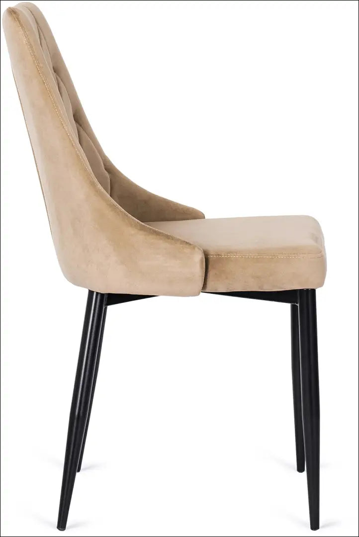 Kėdė su veliūro audiniu smėlio spalvos TE074 - €49 Save 15% 25-50, __label:Pristatymas 5-14 d.d., elite, Krzesła,