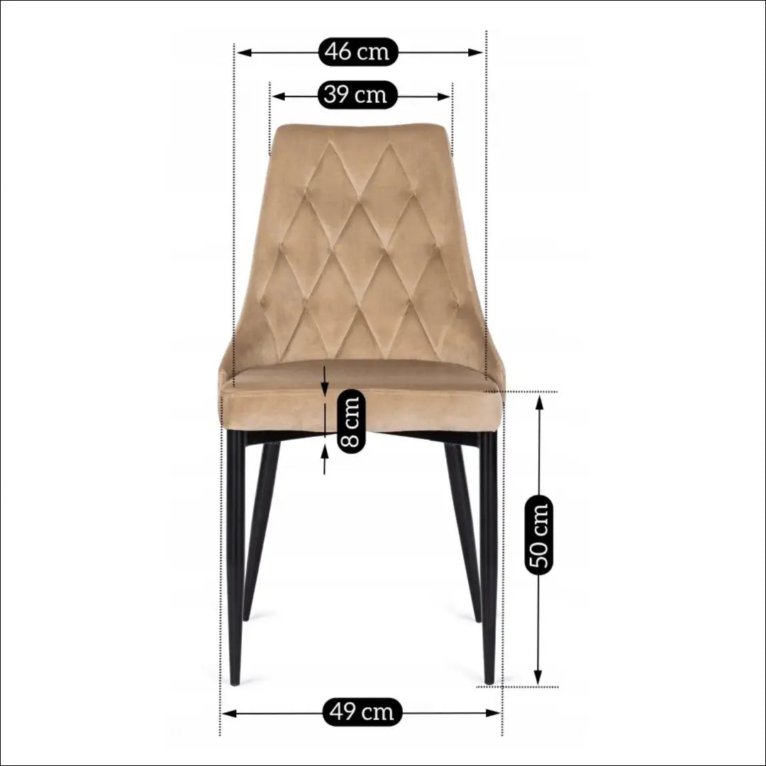 Kėdė su veliūro audiniu smėlio spalvos TE074 - €49 Save 15% 25-50, __label:Pristatymas 5-14 d.d., elite, Krzesła,