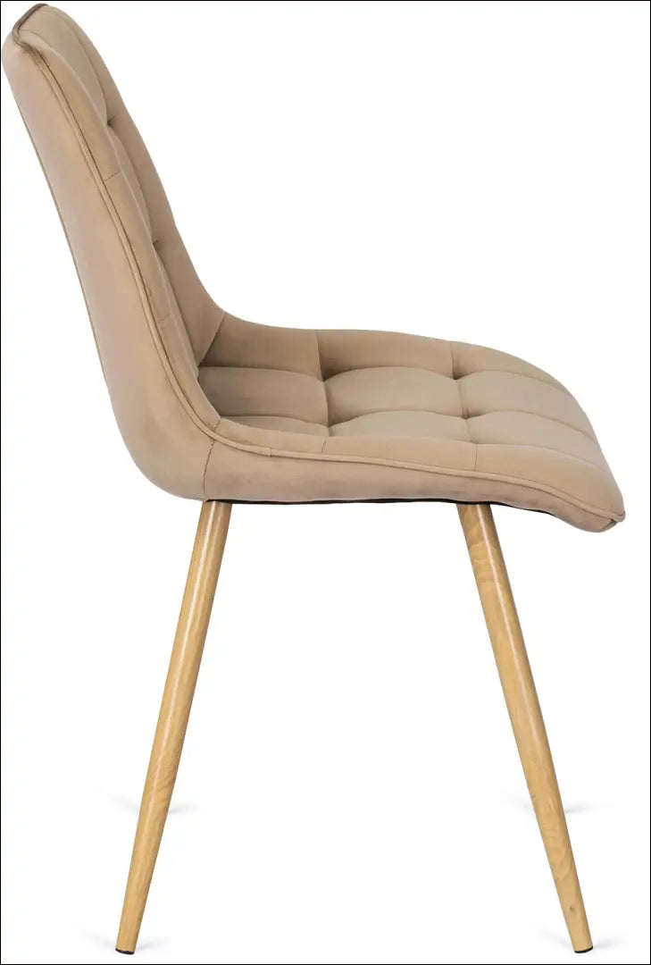 Kėdė su veliūro audiniu smėlio spalvos TE105 - €62 Save 15% 50-100, __label:Pristatymas 5-14 d.d., elite, Krzesła,