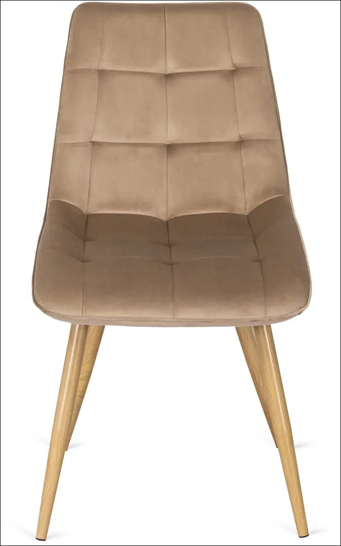 Kėdė su veliūro audiniu smėlio spalvos TE105 - €62 Save 15% 50-100, __label:Pristatymas 5-14 d.d., elite, Krzesła,