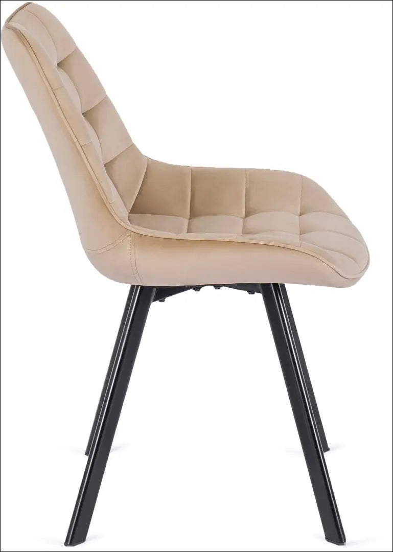 Kėdė su veliūro audiniu smėlio spalvos TE117 - €50 Save 15% 50-100, __label:Pristatymas 5-14 d.d., elite, Krzesła,