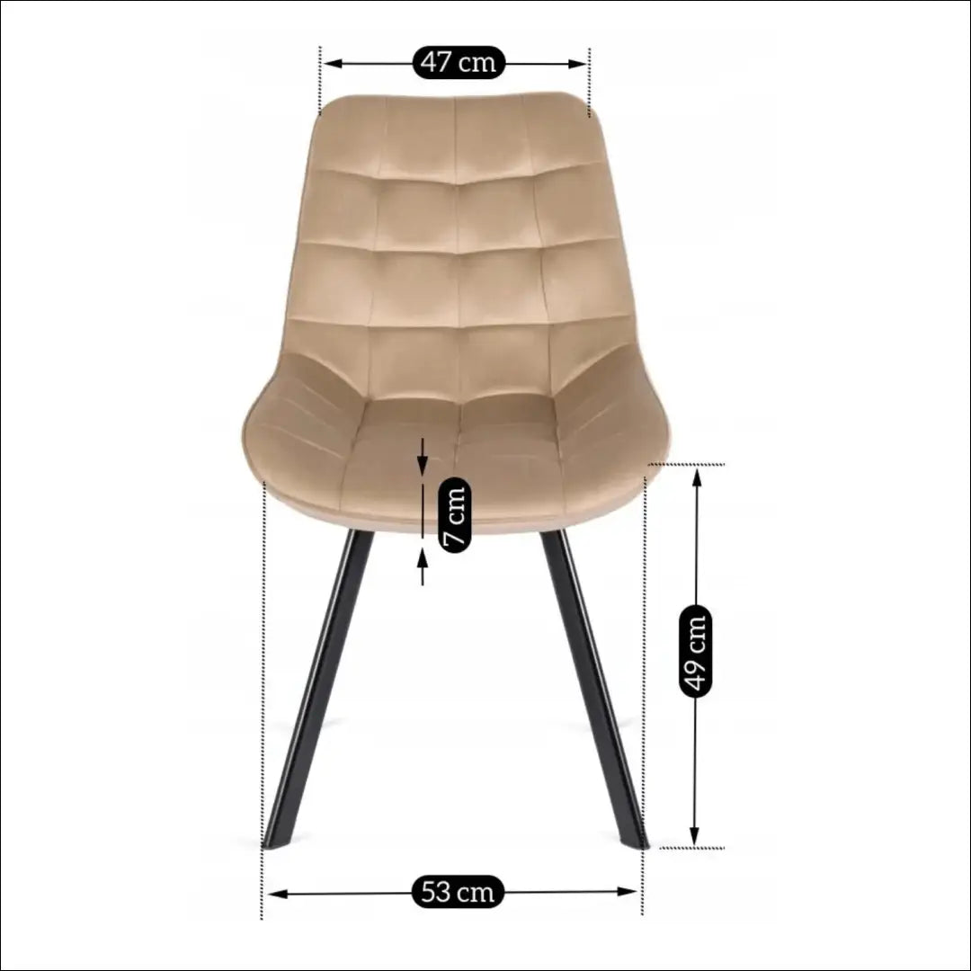 Kėdė su veliūro audiniu smėlio spalvos TE117 - €50 Save 15% 50-100, __label:Pristatymas 5-14 d.d., elite, Krzesła,