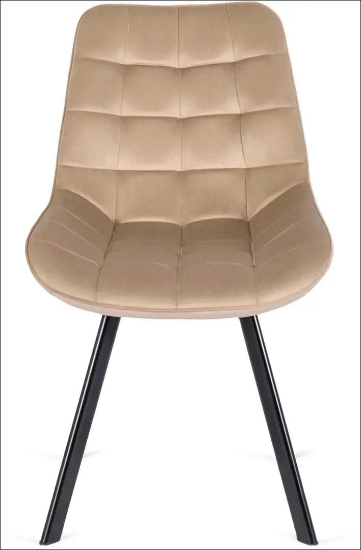 Kėdė su veliūro audiniu smėlio spalvos TE117 - €50 Save 15% 50-100, __label:Pristatymas 5-14 d.d., elite, Krzesła,