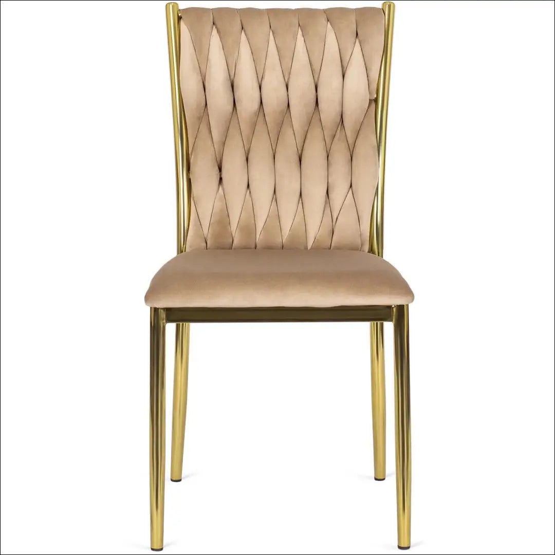 Kėdė su veliūro audiniu smėlio spalvos TE120 - €87 Save 15% 50-100, __label:Pristatymas 5-14 d.d., elite, Krzesła,