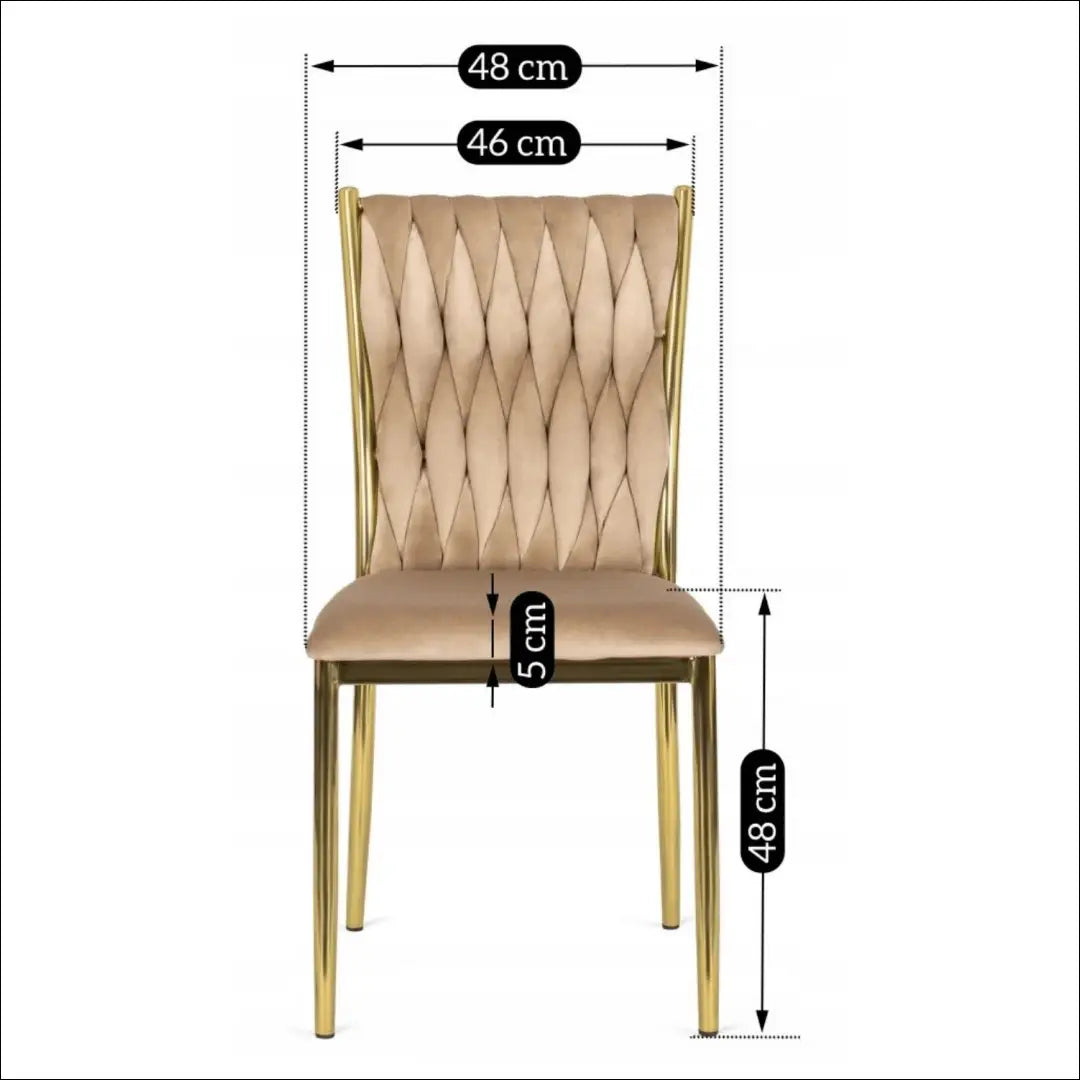 Kėdė su veliūro audiniu smėlio spalvos TE120 - €87 Save 15% 50-100, __label:Pristatymas 5-14 d.d., elite, Krzesła,