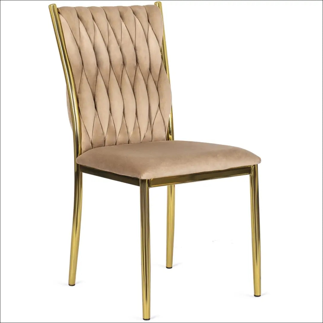 Kėdė su veliūro audiniu smėlio spalvos TE120 - €87 Save 15% 50-100, __label:Pristatymas 5-14 d.d., elite, Krzesła,