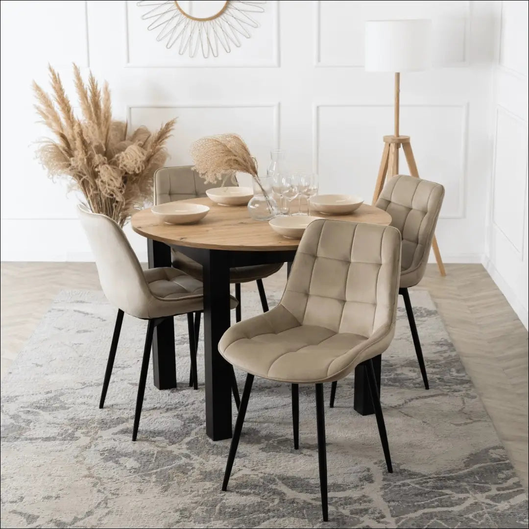 Kėdė su veliūro audiniu smėlio spalvos TE468 - €42 Save 15% 25-50, __label:Pristatymas 5-14 d.d., elite, spalva-smelio,