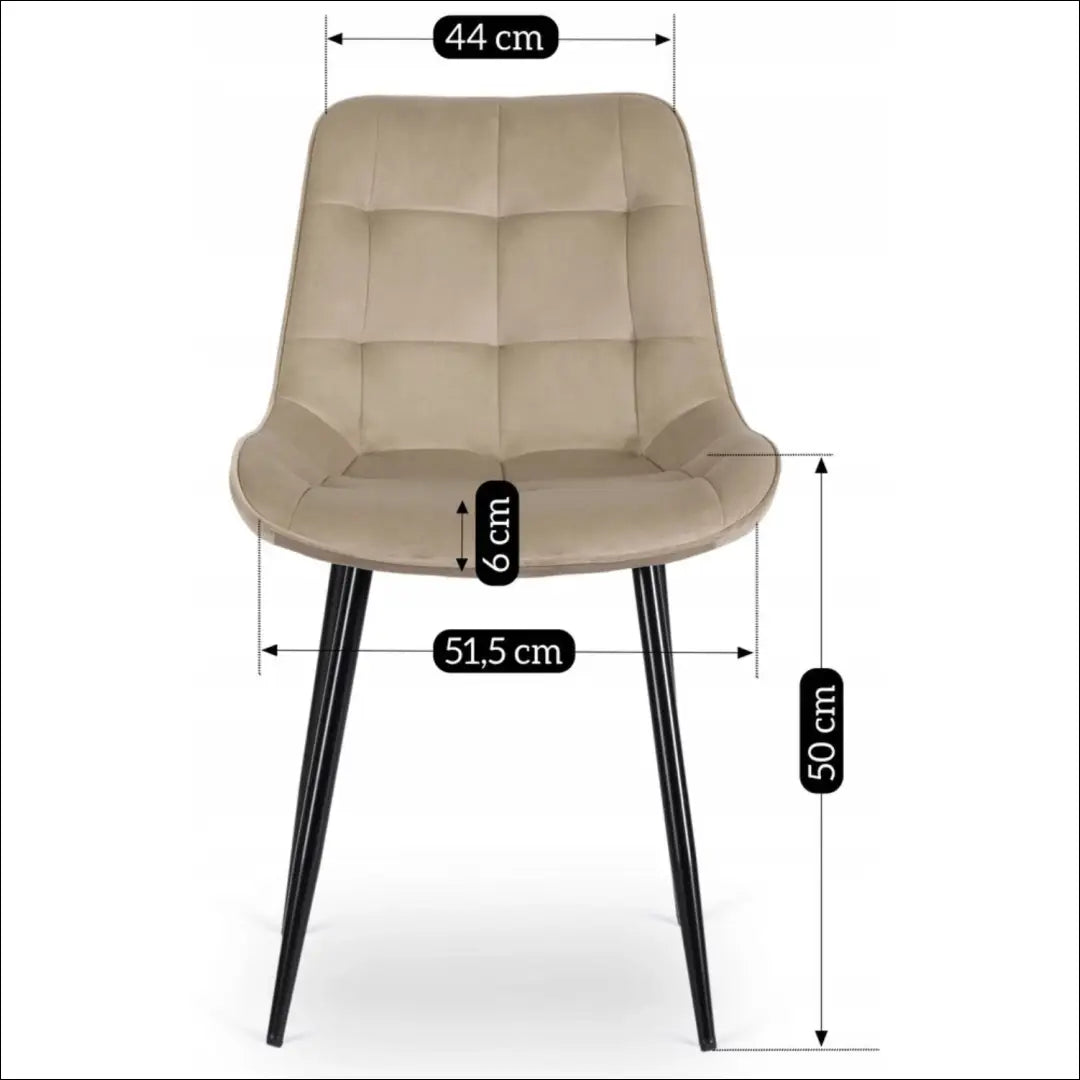 Kėdė su veliūro audiniu smėlio spalvos TE468 - €42 Save 15% 25-50, __label:Pristatymas 5-14 d.d., elite, spalva-smelio,