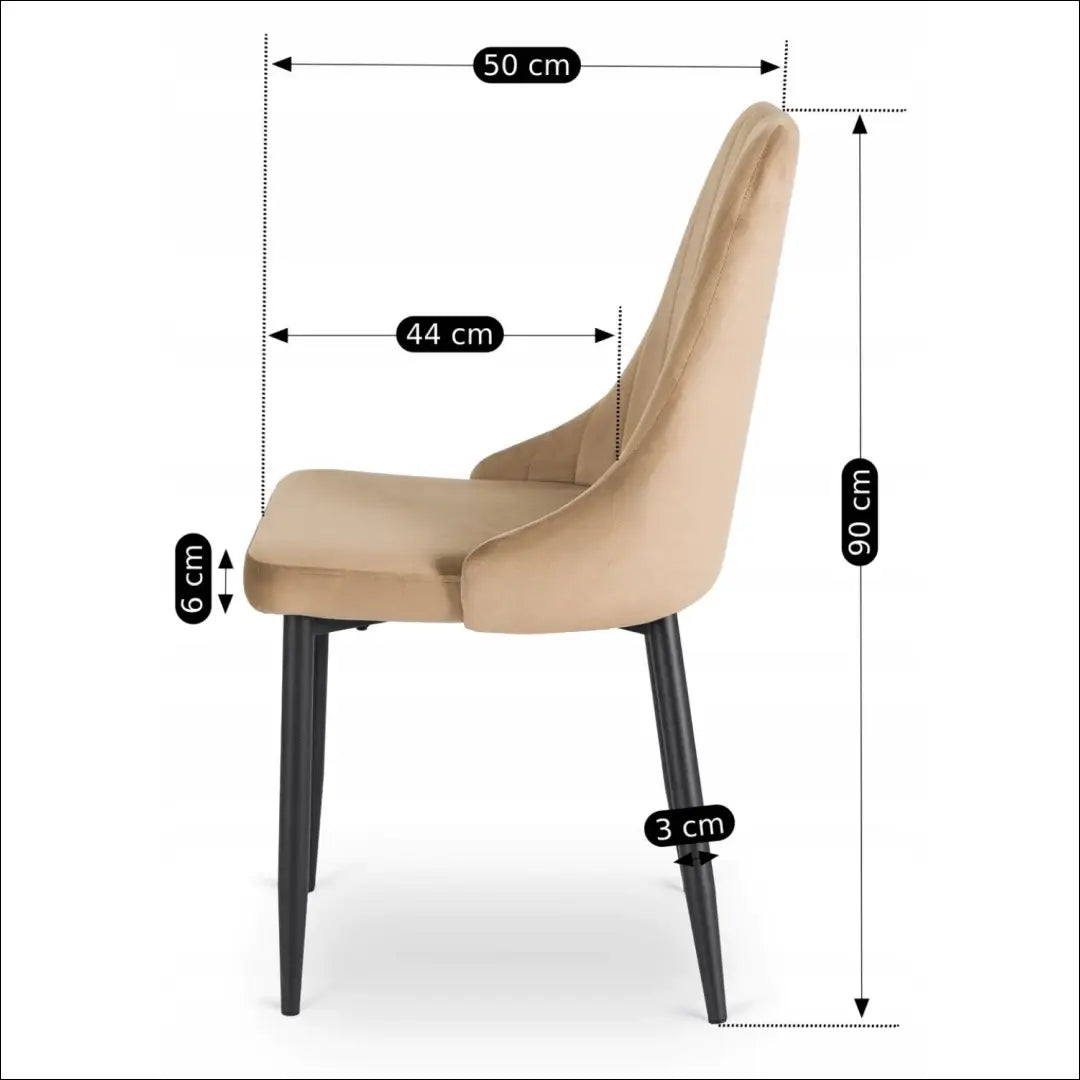 Kėdė su veliūro audiniu smėlio spalvos TE550 - €51 Save 15% 50-100, __label:Pristatymas 5-14 d.d., elite,