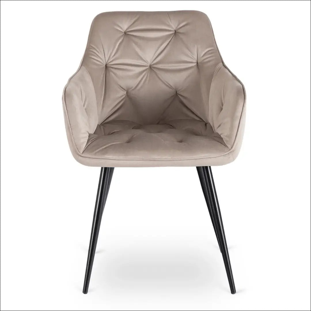 Kėdė su veliūro audiniu smėlio spalvos TE829 - €67 Save 15% 50-100, __label:Pristatymas 5-14 d.d., elite,