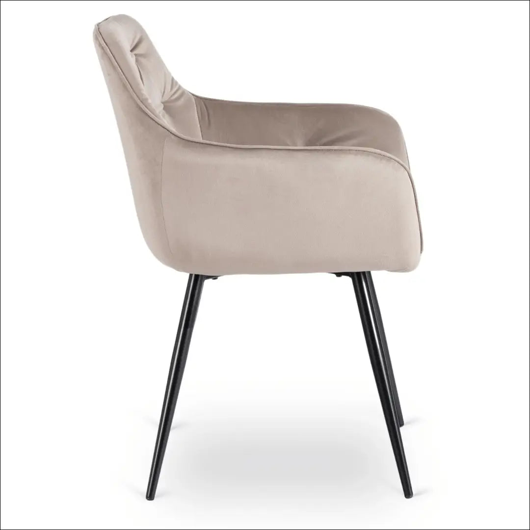Kėdė su veliūro audiniu smėlio spalvos TE829 - €67 Save 15% 50-100, __label:Pristatymas 5-14 d.d., elite,