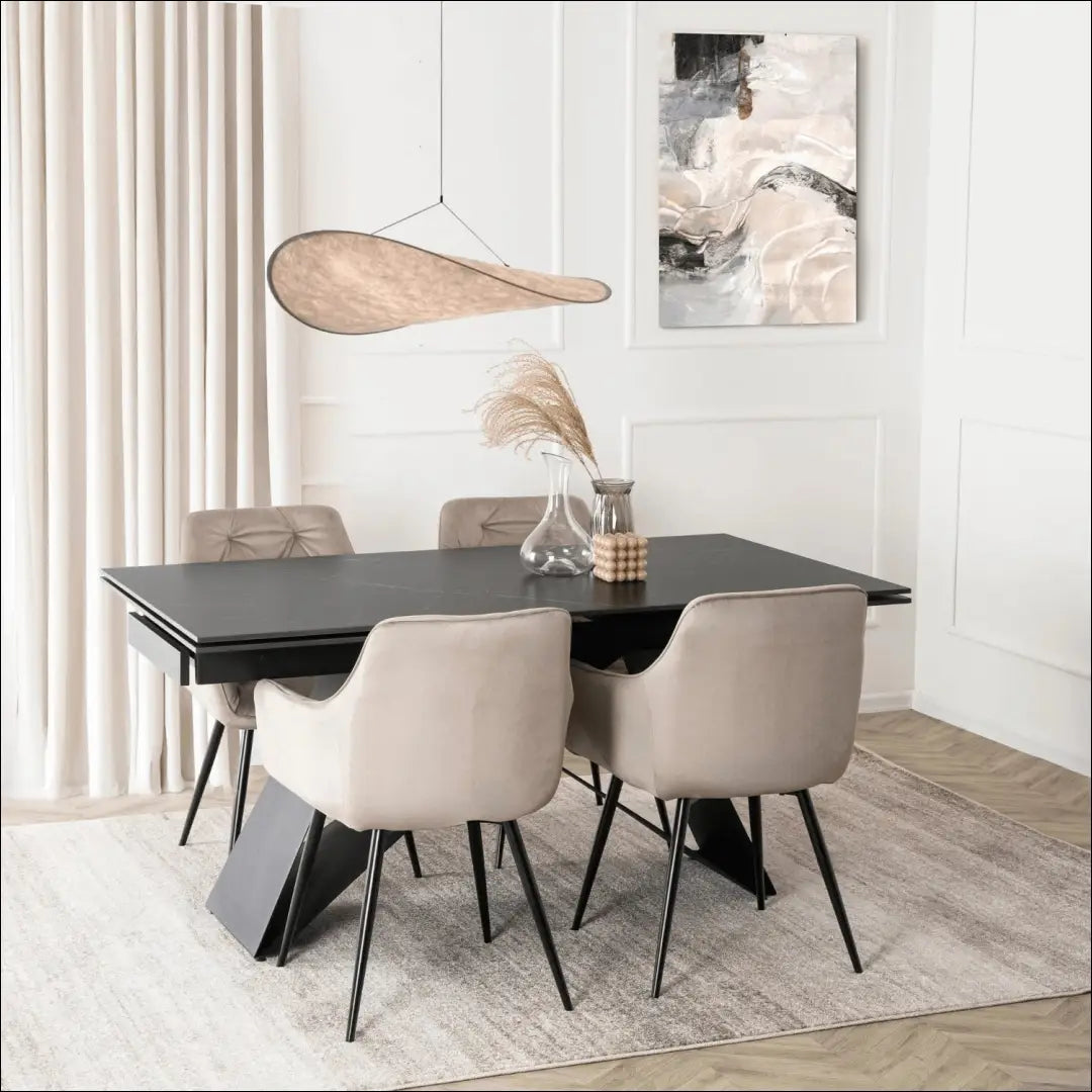 Kėdė su veliūro audiniu smėlio spalvos TE829 - €67 Save 15% 50-100, __label:Pristatymas 5-14 d.d., elite,