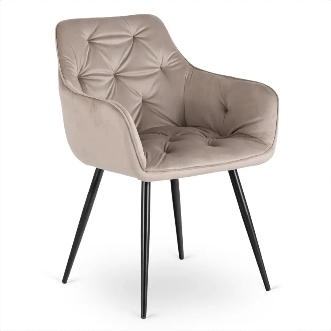 Kėdė su veliūro audiniu smėlio spalvos TE829 - €67 Save 15% 50-100, __label:Pristatymas 5-14 d.d., elite,
