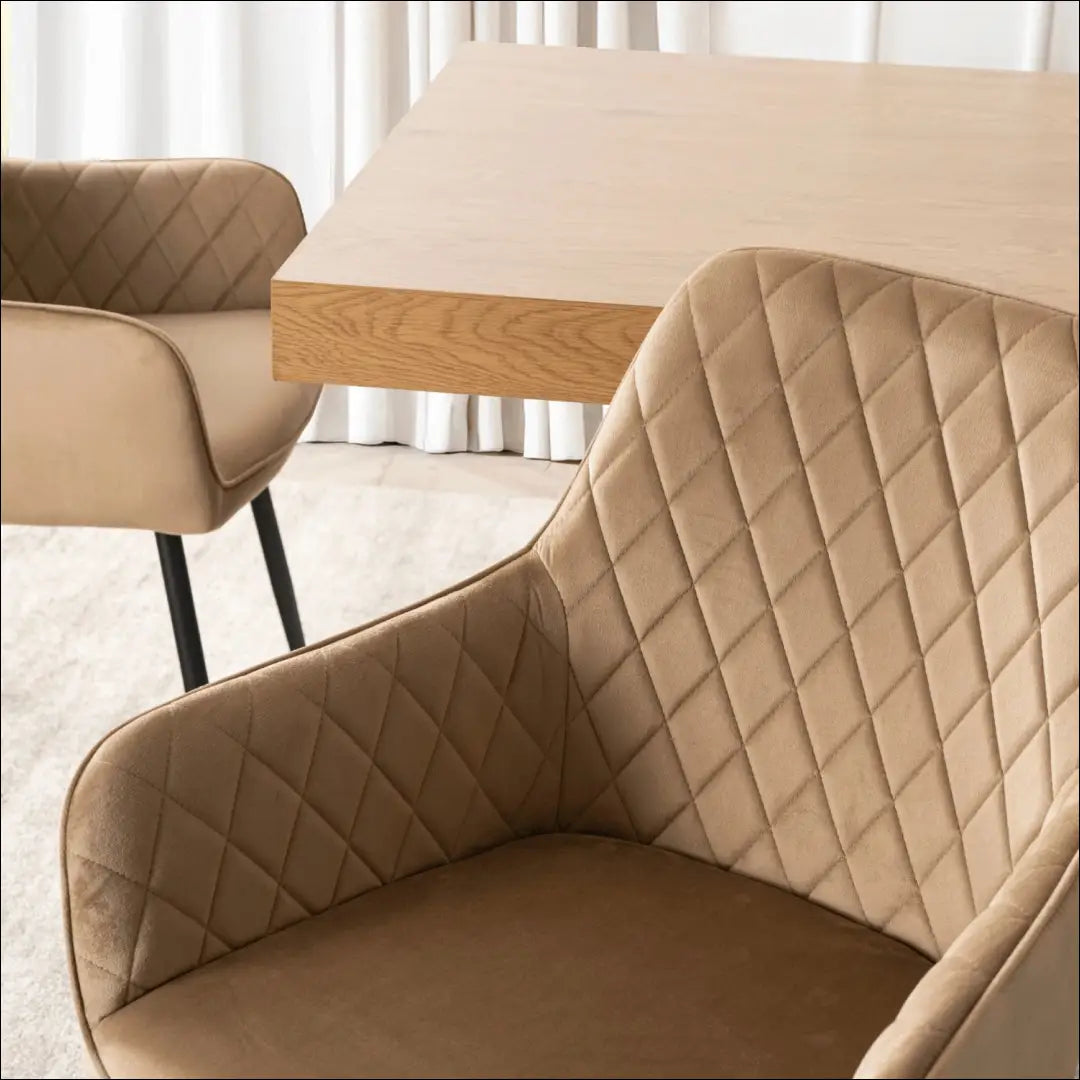 Kėdė su veliūro audiniu smėlio spalvos TE898 - €54 Save 15% 50-100, __label:Pristatymas 5-14 d.d., elite, Krzesła,