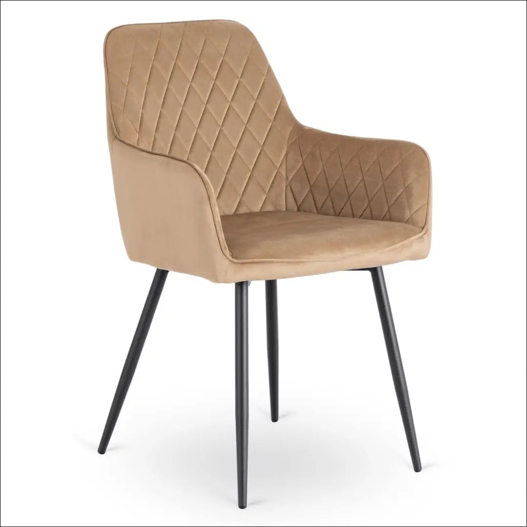 Kėdė su veliūro audiniu smėlio spalvos TE898 - €54 Save 15% 50-100, __label:Pristatymas 5-14 d.d., elite, Krzesła,