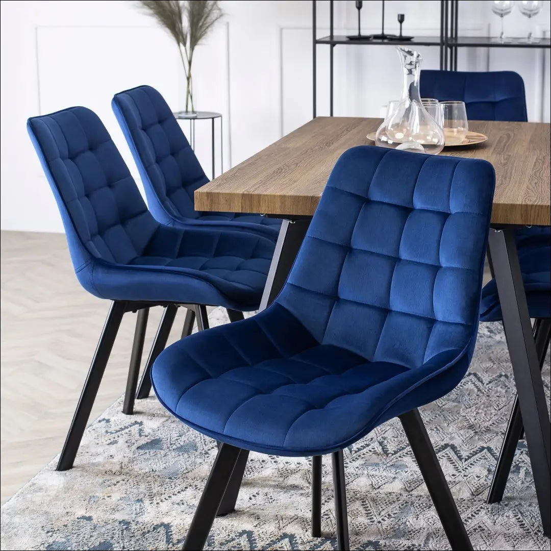 Kėdė su veliūro audiniu tamsiai mėlynos spalvos TE035 - €52 Save 15% 50-100, __label:Pristatymas 5-14 d.d., elite,