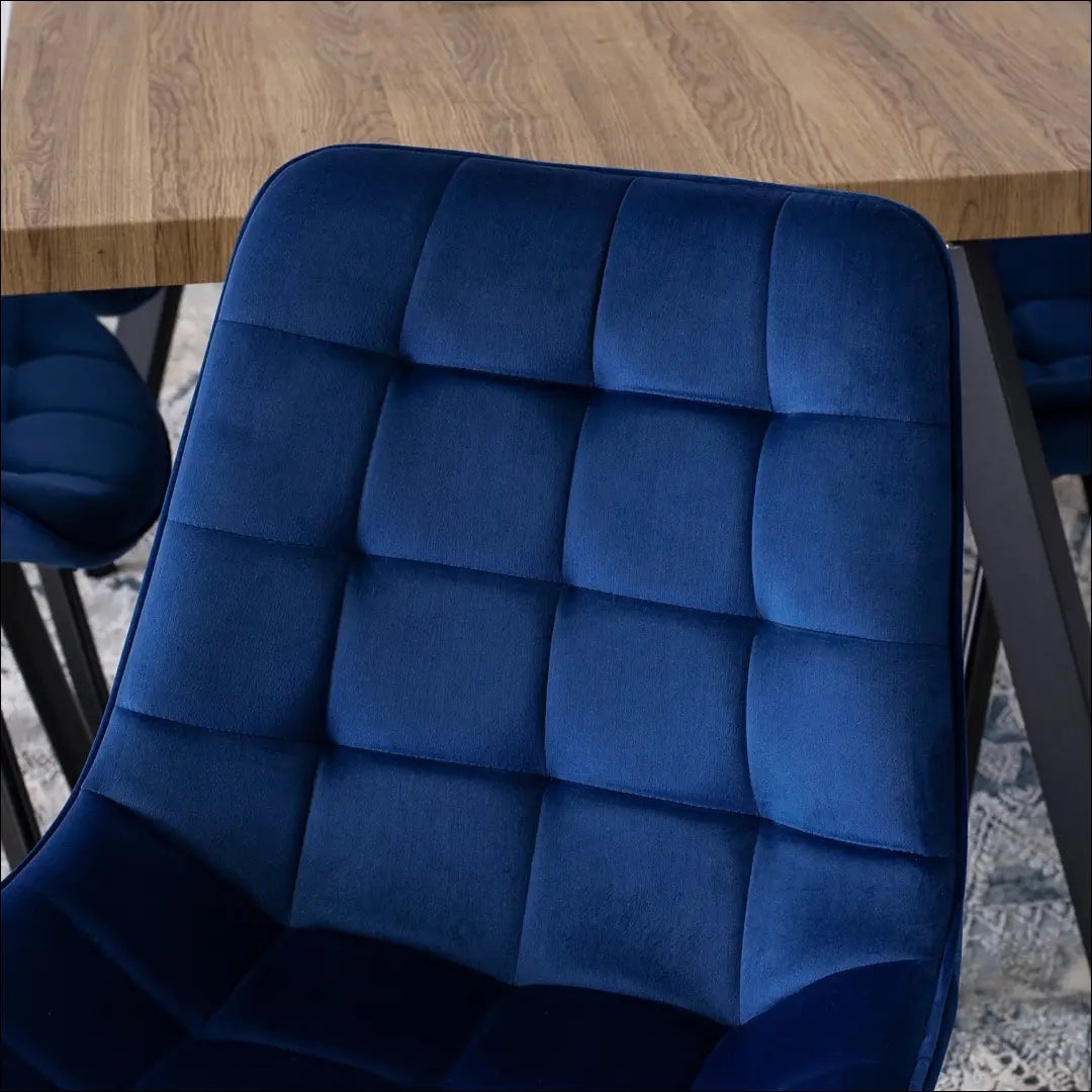Kėdė su veliūro audiniu tamsiai mėlynos spalvos TE035 - €52 Save 15% 50-100, __label:Pristatymas 5-14 d.d., elite,