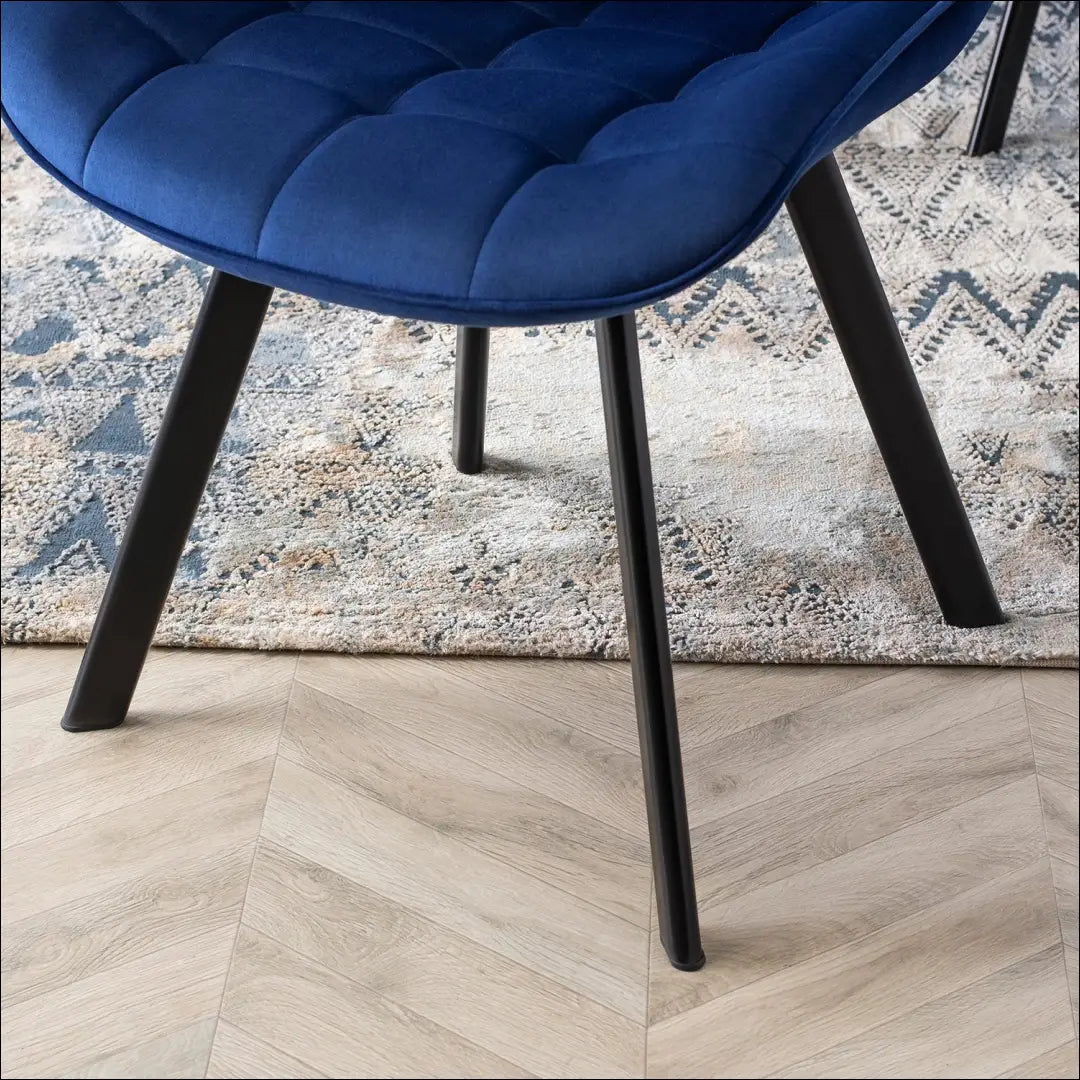 Kėdė su veliūro audiniu tamsiai mėlynos spalvos TE035 - €52 Save 15% 50-100, __label:Pristatymas 5-14 d.d., elite,