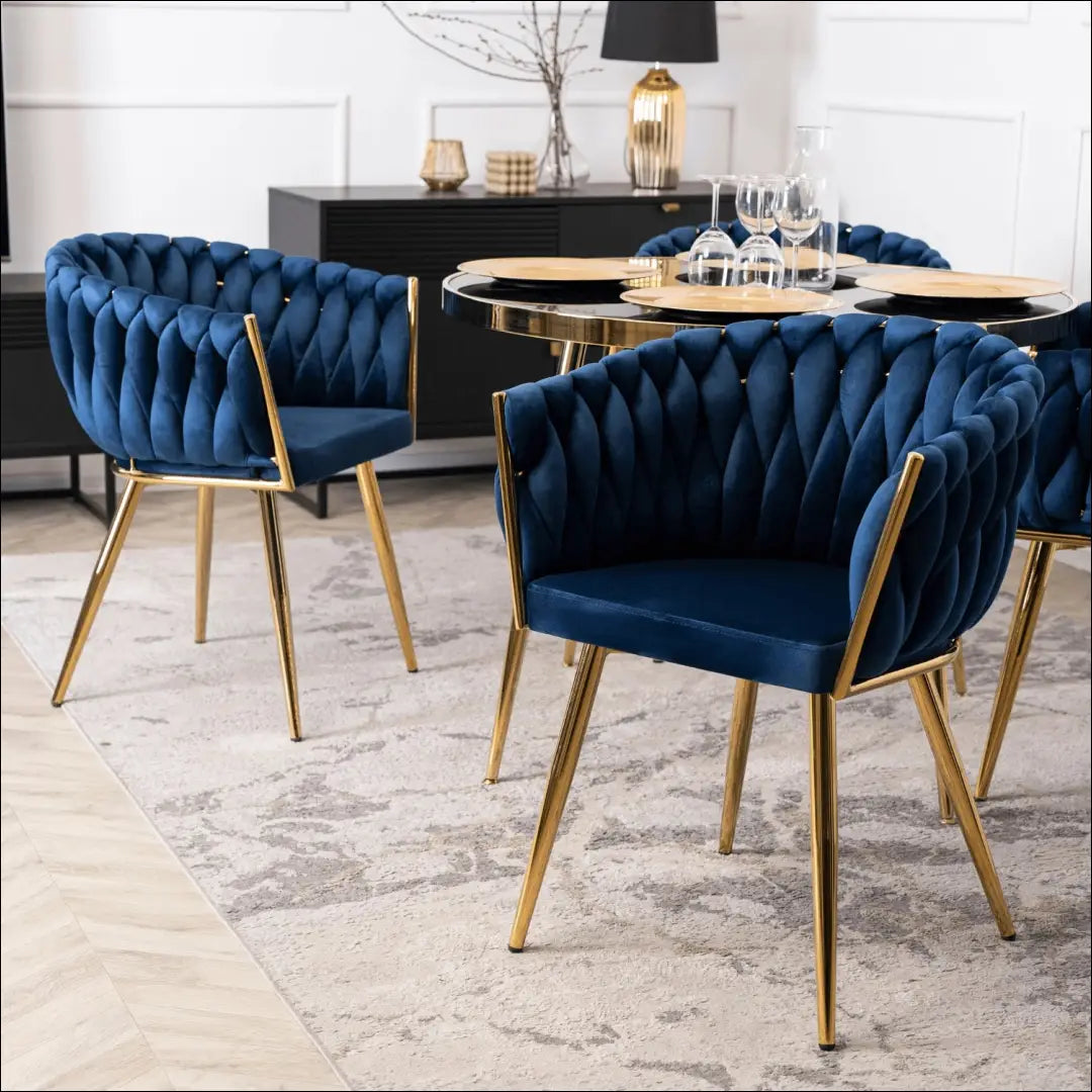 Kėdė su veliūro audiniu tamsiai mėlynos spalvos TE391 - €109 Save 15% 100-200, __label:Pristatymas 5-14 d.d., elite,