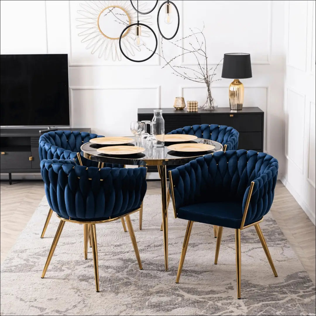 Kėdė su veliūro audiniu tamsiai mėlynos spalvos TE391 - €109 Save 15% 100-200, __label:Pristatymas 5-14 d.d., elite,