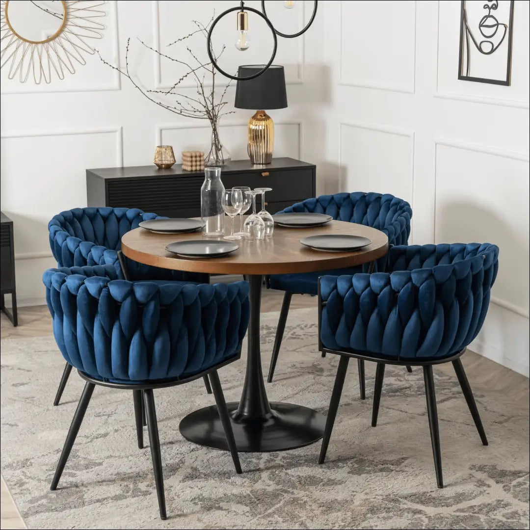 Kėdė su veliūro audiniu tamsiai mėlynos spalvos TE394 - €97 Save 15% 50-100, __label:Pristatymas 5-14 d.d., elite,