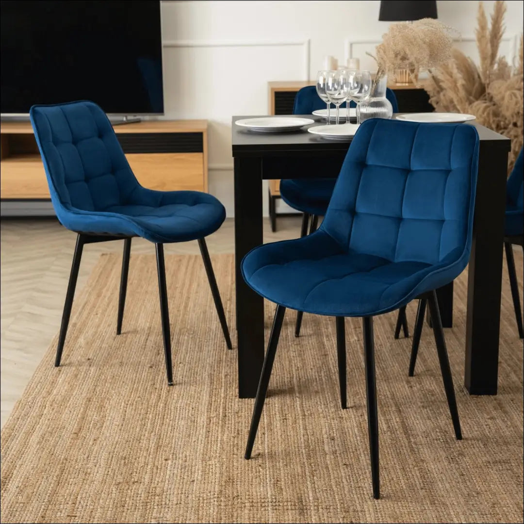 Kėdė su veliūro audiniu tamsiai mėlynos spalvos TE466 - €43 Save 15% 25-50, __label:Pristatymas 5-14 d.d., elite,